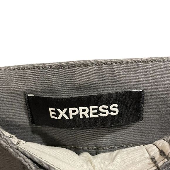 Express Gray High Rise Corset Fly Stretch Skinny Ankle Legging - Picture 6 of 8